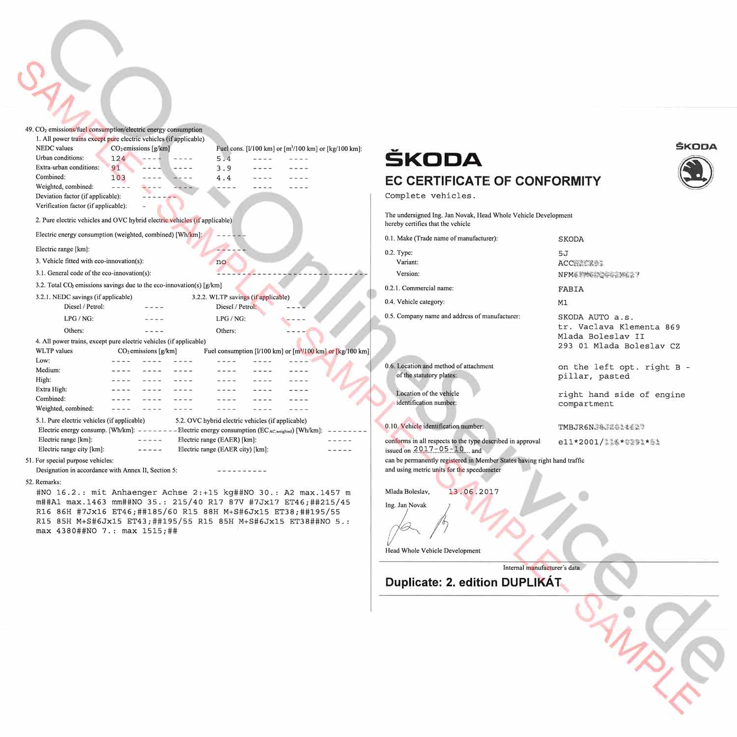 Order COC documents, declarations of conformity and data sheets here ...